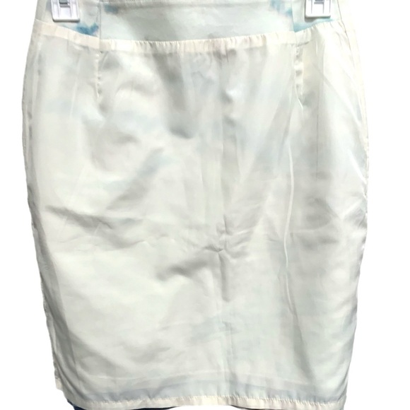 Lord & Taylor Blue and Gold Mini Pencil Skirt Resort Wear - Picture 7 of 7